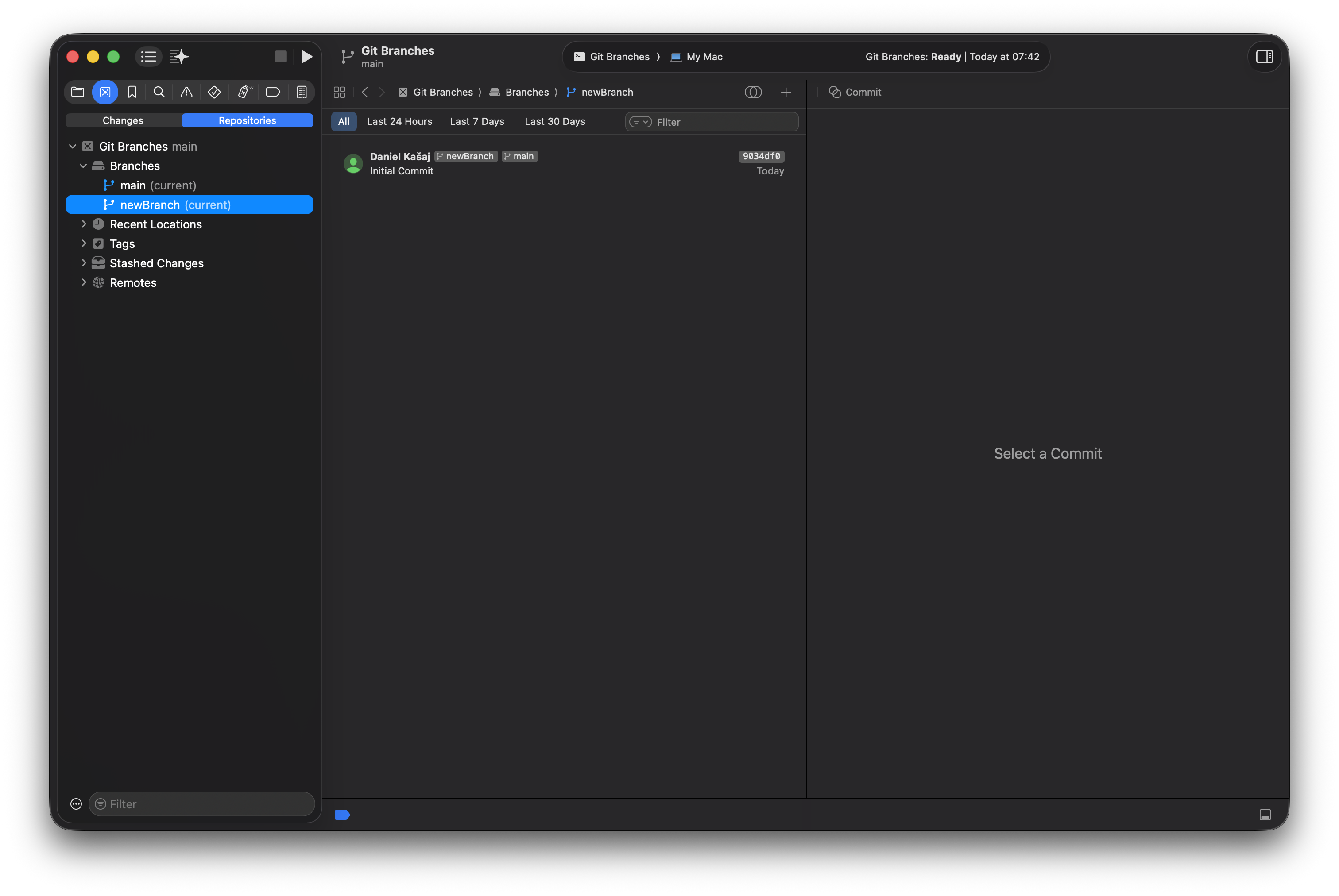 Deleted branch still showing in Xcode Source Control Navigator
